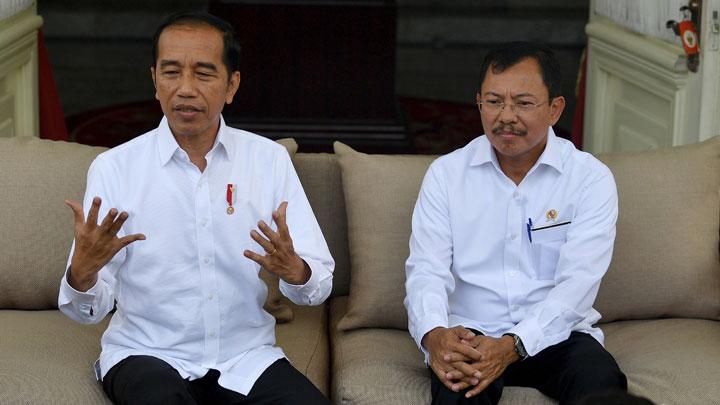 Presiden Jokowi dan Menteri Kesehatan Agus Terawan