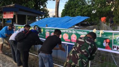 Cegah Corona, PKB Kolut Pasang Alat Pencuci Tangan Di Pelabuhan Feri Tobaku