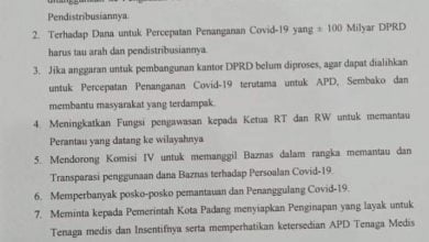 Surat Rekomendasi Fraksi Gerindra Kota Padang Beredar Di Medsos, Ternyata Isinya …..