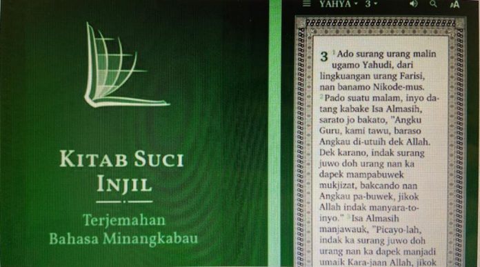 Gubernur Sumbar Layangkan Surat Ke Kemkominfo Soal Aplikasi Injil Minangkabau