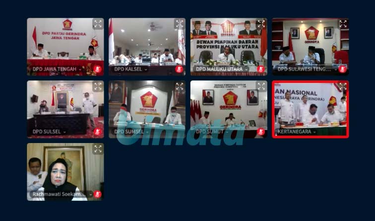 Persiapan Rapimnas Virtual Partai Gerindra