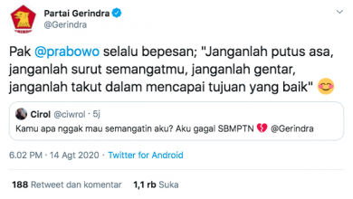 Gerindra Semangati Peserta SBMPTN Yang Tidak Lolos