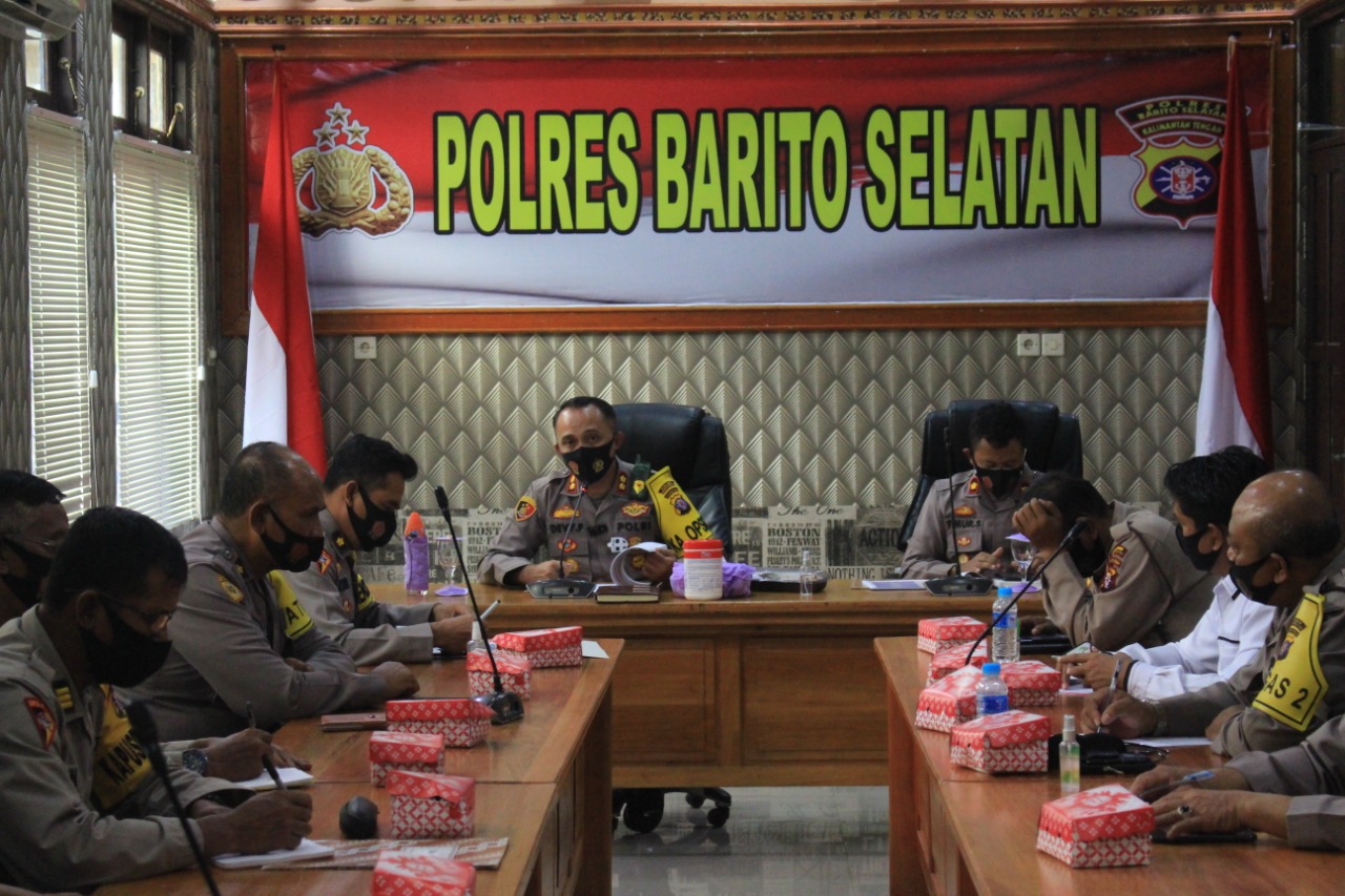 Menjelang Pilkada, Polres Barsel Gelar Rakor Internal