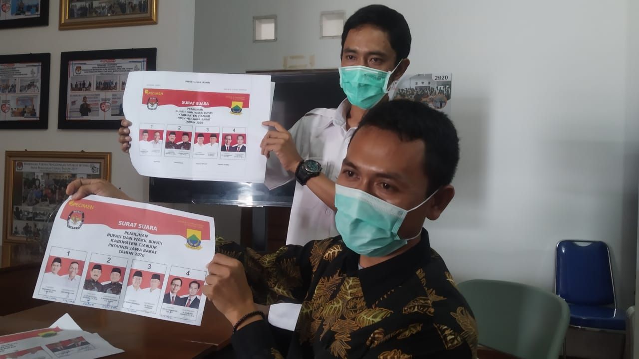 KPU Cianjur Terbitkan Desain Surat Suara Untuk Pilkada 2020