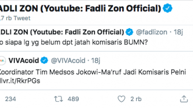 Lagi-Lagi Relawan Jokowi Jadi Komisaris Di BUMN, Fadli Zon: Ayo Siapa Yang Belum Dapat Jatah?