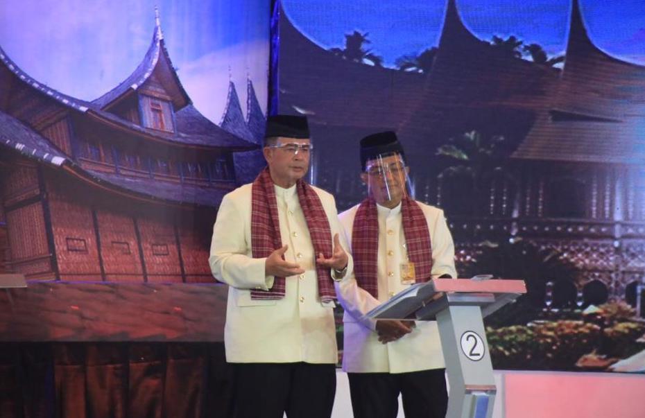 Debat Terakhir Pilgub Sumbar 2020, Nasrul Abit-Indra Catri: Terima Kasih Prabowo