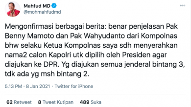 Mahfud MD Akui Sudah Serahkan Nama-Nama Calon Kapolri Ke Presiden Jokowi