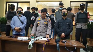 Polsek Ciwandan Amankan 10 Remaja Pelaku Perang Sarung di Waduk Krenceng