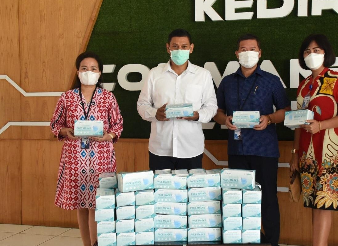 Pemkot Kediri Terima Bantuan Ribuan Masker