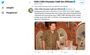 Unggahan Fadli Zon Bersama Soeharto Dibanjiri Komentar Netizen