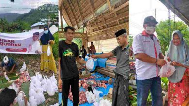 Sambut Hari Raya Idul Adha 2021, ASR-Gerindra Kolut Berbagi Daging Kurban