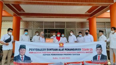 Gerindra Banten Beri Bantuan 100 Kantong Jenazah