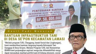 La Tinro La Tunrung Bantu Kelompok Tani Tingkatkan Infrastruktur Jalan