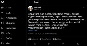 Andi Arief Minta Negara Turun Tangan Tangkap Harun Masiku