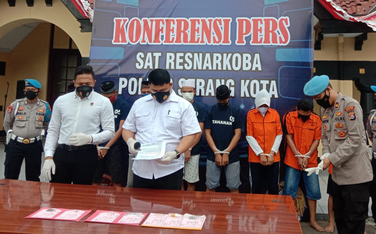 Polres Serang Kota Tangkap 8 Pengedar Narkoba