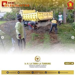 La Tinro La Tunrung Bantu Kelompok Tani Tingkatkan Infrastruktur Jalan