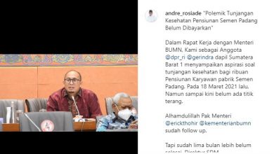 Photo of Andre Rosiade Minta Menteri BUMN Evaluasi Kinerja Direksi PT Semen Padang