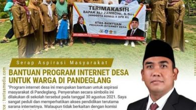 Ali Zamroni Beri Bantuan Internet Gratis ke PAUD Terpadu Negeri Melati Jaya Pandeglang