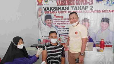 Vaksinasi Tahap I Berjalan Sukses, Gerindra Melawi Kembali Gelar Vaksinasi Tahap II