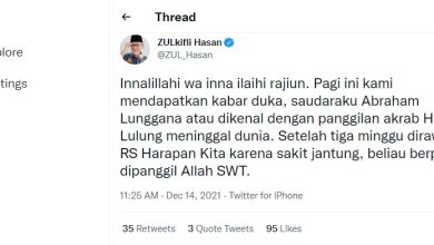 Haji Lulung Meninggal Dunia, Zulhas: Semoga Dapat Tempat Terbaik di Sisi Allah