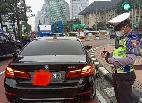 Dalam Sepekan, Polisi Tilang Ratusan Kendaraan Plat Nomor RF