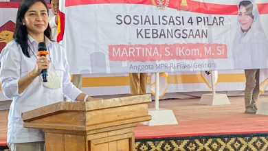 Gelar Sosialisasi Empat Pilar, Martina Ajak Masyarakat Pererat Kebhinekaan