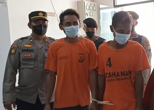 Polres Trenggalek Tangkap Pencuri HP Pemandu Lagu