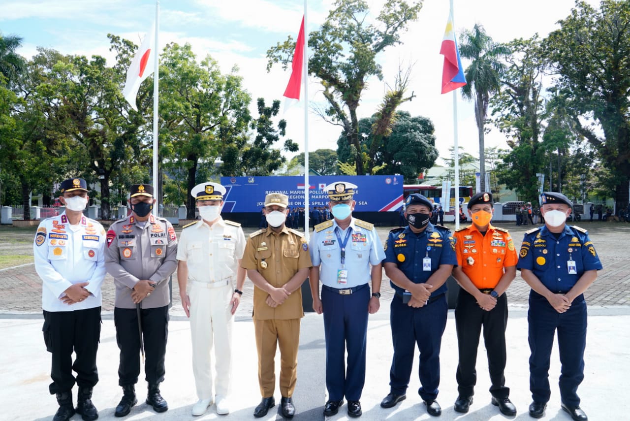 Indonesia, Jepang dan Filipina Latihan Pengawasan Limbah Minyak di Makassar_Bimata.id