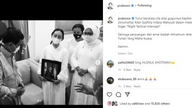 Prabowo Temui Keluarga Kapten PnB Allan: Semoga Perjuangan Almarhum Diterima di Sisi Tuhan Yang Maha Kuasa