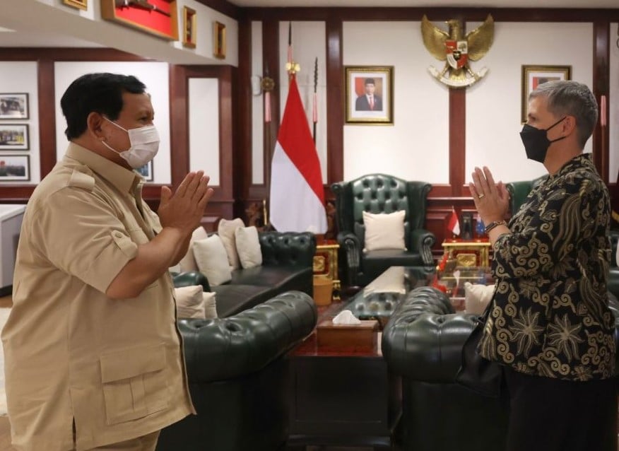 Menhan Prabowo Terima Kunjungan Dubes Australia Bahas Kemajuan Progres Kerja Sama