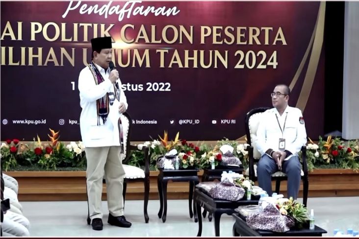 Daftarkan Gerindra Ke KPU, Prabowo Bicara Keadilan Dan Keamanan – Bimata