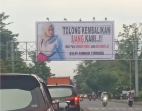 Bukan Iklan dan Kampanye Politikus, Baliho Korban Penipuan Travel di Makassar Viral_bimata.id