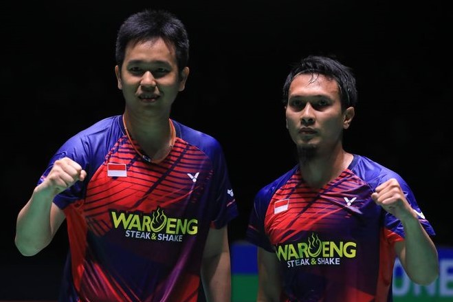 Tumbangi Wakil Taiwan, Pasangan Ahsan dan Hendra Lolos ke Babak Kedua Denmark Open 2022