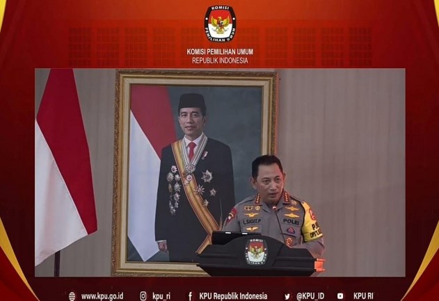 Polri-KPU Tandatangani Nota Kesepahaman Pengamanan Penyelenggaraan Pemilu 2024