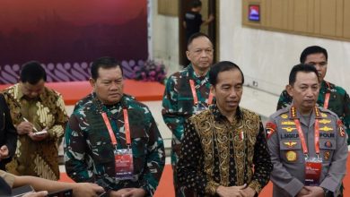 Momen Prabowo Subianto Dampingi Presiden Jokowi di Rapim TNI-Polri Tahun 2023