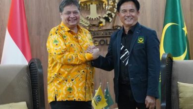 Airlangga dan Yusril Bertemu Bahas Sistem Pemilu Proporsional Terbuka dan Tertutup