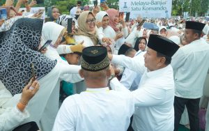 Di Hadapan Warga Tabalong, Prabowo Subianto Ngaku Betah untuk Singgah