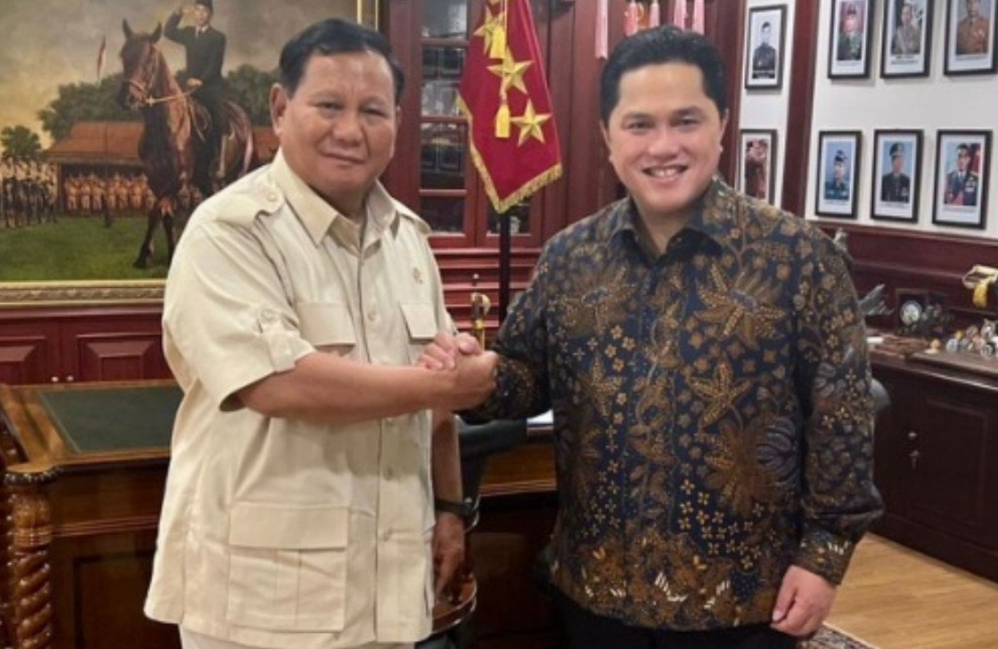 Temui Prabowo Subianto, Erick Thohir: Saya Banyak Dapat Masukan dari Beliau