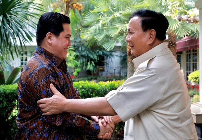 Prabowo Terima Kunjungan Erick Thohir: Selamat, Luar Biasa