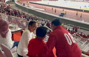 Prabowo dan Erick Semakin Mesra Duduk Sejajar Temani Presiden Jokowi Nonton Timnas vs Argentina