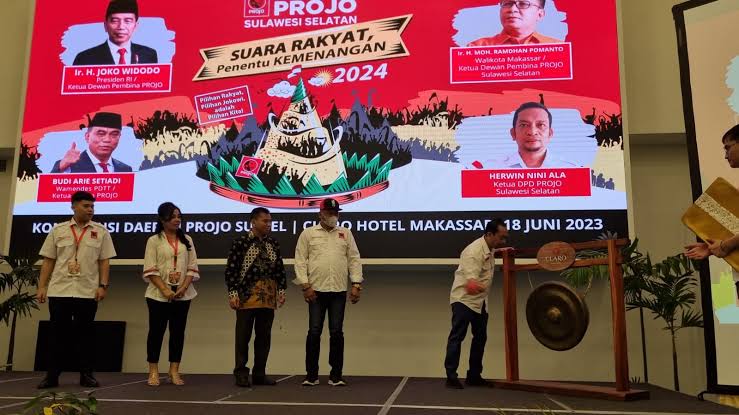 Konferda Projo Sulsel Putuskan Dukung Paket Prabowo-Airlangga di Pilpres 2024_bimata.id