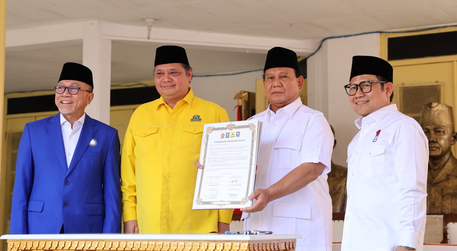 Kurang PPP di KIB, Golkar dan PAN Resmi Dukung Prabowo di Pilpres 2024_bimata.id