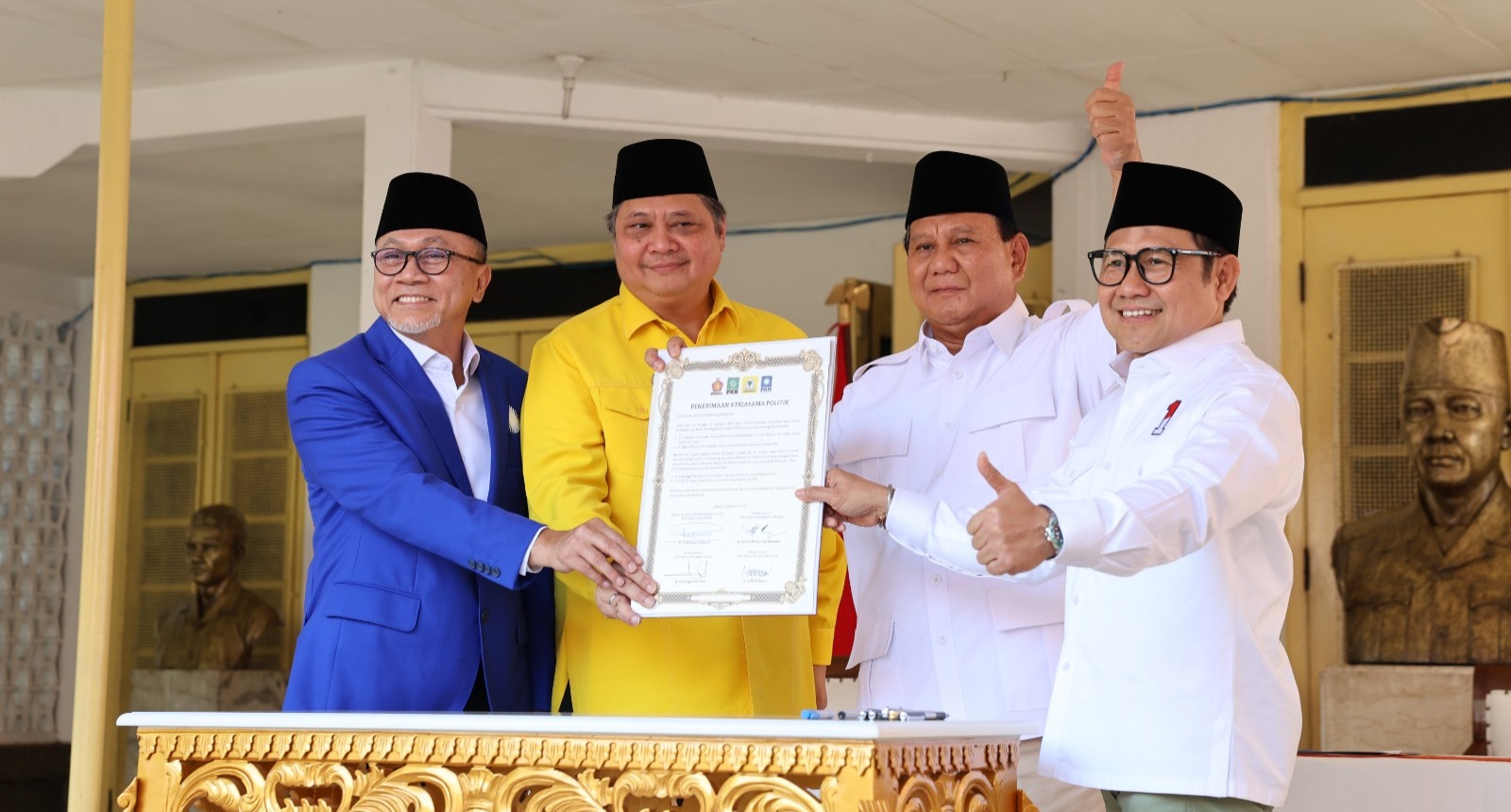 Dapat Dukungan Golkar dan PAN, Prabowo Komitmen Wujudkan Indonesia Emas Jokowi_bimata.id