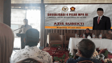 Azis Subekti di SMA Taruna Muhamadiyah Kabupaten Magelang, Kamis (31/7/2025)