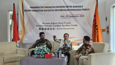 Azis Subekti dalam kegiatan bersama Bawaslu Kabupaten Pati